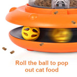 Electric Interactive Cat Food - 2-In-1 Slow Food and Track Ball Toys Promote Healthy Eating and Mental Stimulation Indoors - Fortunato Store