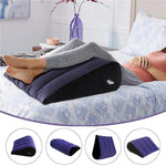 Inflatable Travel Pillow Multifunctional Body Pillow Lumbar Yoga Pillow Travel Positions Support Air Cushion Triangular Pillow - Fortunato Store