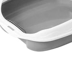 Semi Enclosed Cat Little Box with High Side Bedpan Potty Toilet for Small Pets Indoor Cats Little Tray Kitty Litter Pan Shovel - Fortunato Store