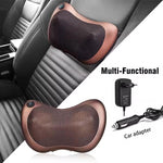 Car Home Head Massager Cervical Shiatsu Massage Neck Back Waist Body Electric Multifunctional Massage Pillow Cushion - Fortunato Store