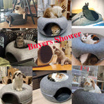 Donut Cat Bed Pet Cat Tunnel Interactive Game Toy Cat Bed Dual-Use Indoor Toy Kitten Sports Equipment Cat Training Toy Cat House - Fortunato Store