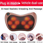 Car Home Head Massager Cervical Shiatsu Massage Neck Back Waist Body Electric Multifunctional Massage Pillow Cushion - Fortunato Store