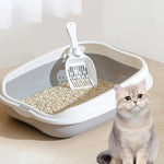 Semi Enclosed Cat Little Box with High Side Bedpan Potty Toilet for Small Pets Indoor Cats Little Tray Kitty Litter Pan Shovel - Fortunato Store