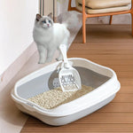 Semi Enclosed Cat Little Box with High Side Bedpan Potty Toilet for Small Pets Indoor Cats Little Tray Kitty Litter Pan Shovel - Fortunato Store