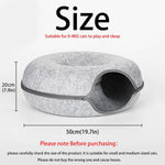 Donut Cat Bed Pet Cat Tunnel Interactive Game Toy Cat Bed Dual-Use Indoor Toy Kitten Sports Equipment Cat Training Toy Cat House - Fortunato Store