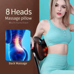 Car Home Head Massager Cervical Shiatsu Massage Neck Back Waist Body Electric Multifunctional Massage Pillow Cushion - Fortunato Store