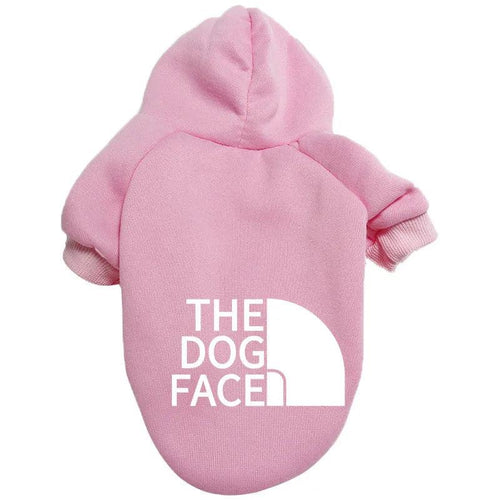 New Pet Dog Hoodies Autumn and Winter Season Large Dog Clothes Dog Face Text Pattern French Bulldog Labrador Jacket Clothing