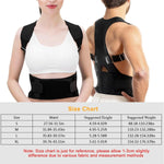 Adjustable Magnetic Posture Corrector, Black, Size Small - Fortunato Store