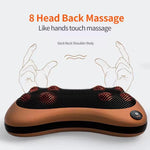 Car Home Head Massager Cervical Shiatsu Massage Neck Back Waist Body Electric Multifunctional Massage Pillow Cushion - Fortunato Store