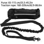 Hands Free Dog Leash for Running Walking Reflective Leash with Waist Bag Retractable Elastic Belt Dog Traction Rope Pet Products - Fortunato Store