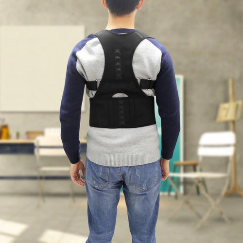 Adjustable Magnetic Posture Corrector – Small, Black | Back & Spine Alignment Support